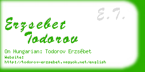 erzsebet todorov business card